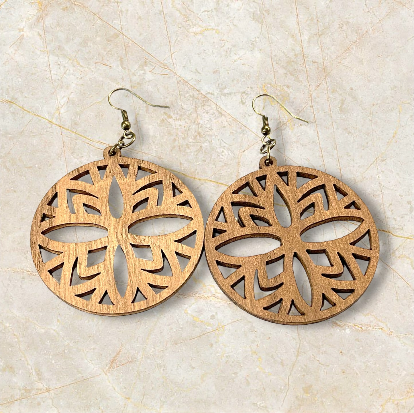 Custom Wood Earrings-CIRCLE