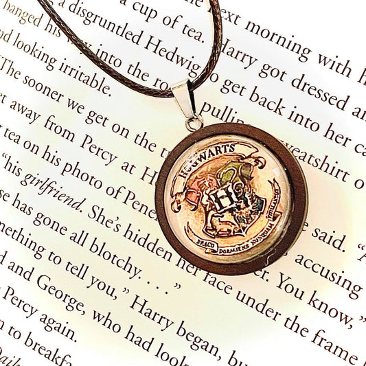 Wizard Wood Bezel Necklace