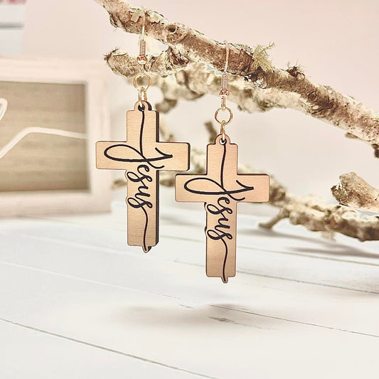 Jesus Cross Earrings