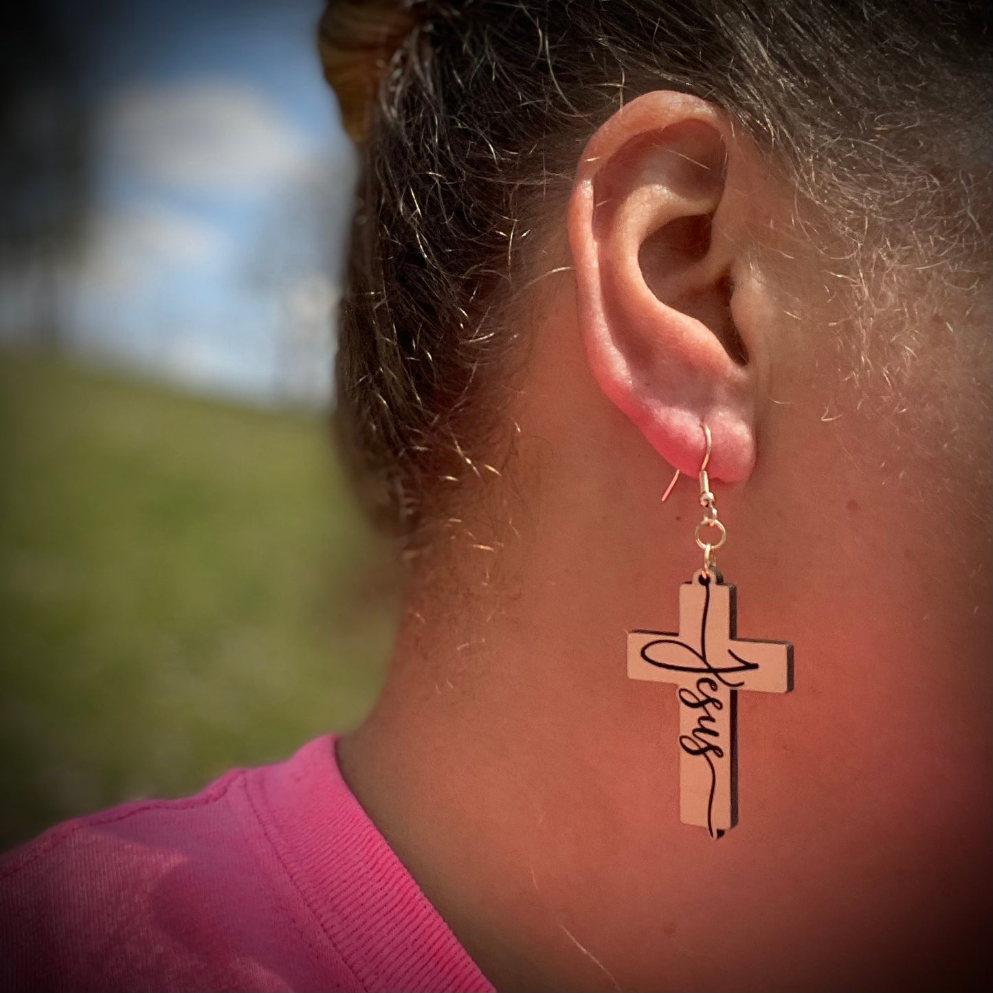 Jesus Cross Earrings