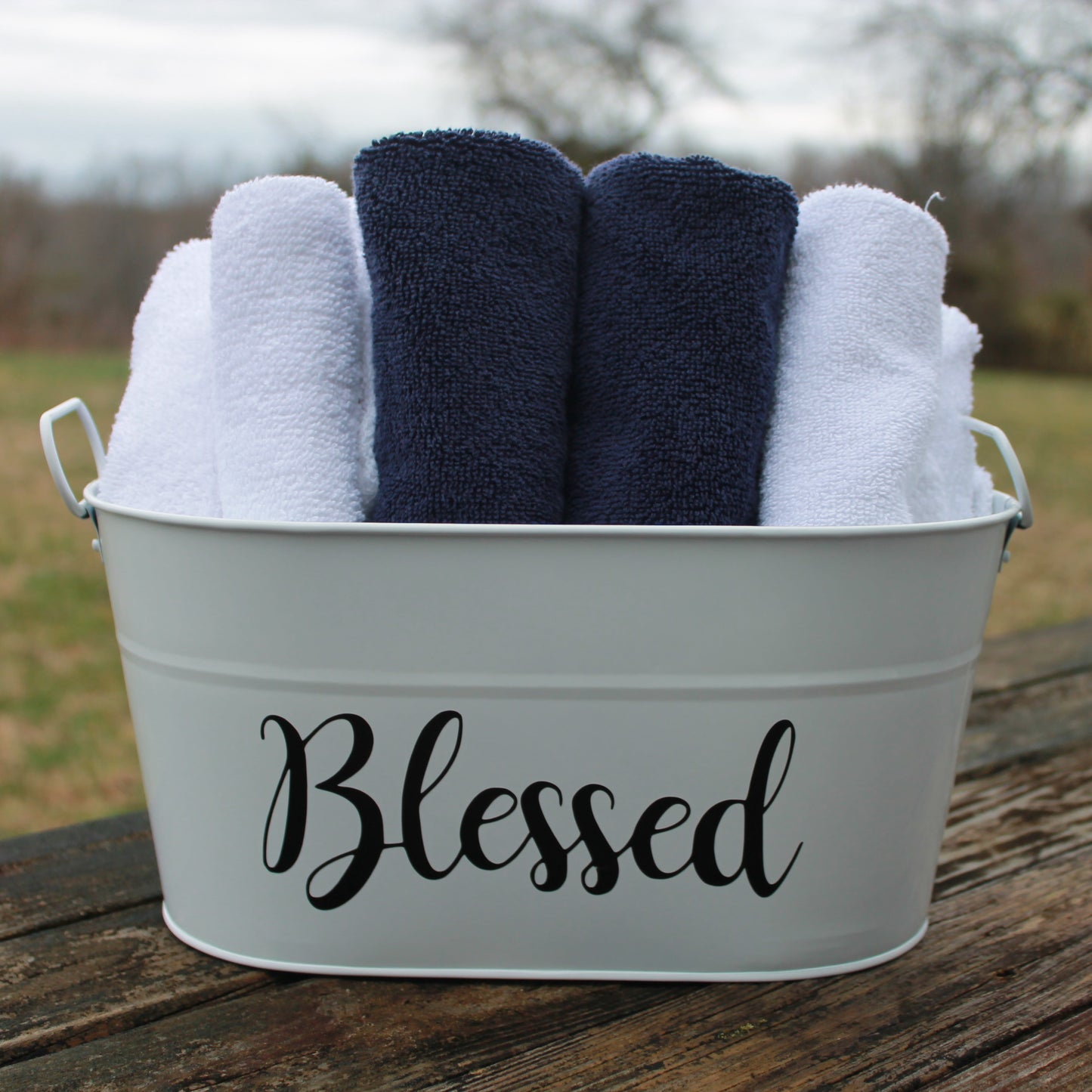 "Blessed" Metal Bucket