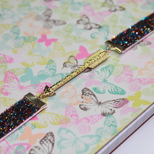 Handmade Elastic Journal Band-GLITTER MULTI ARROW