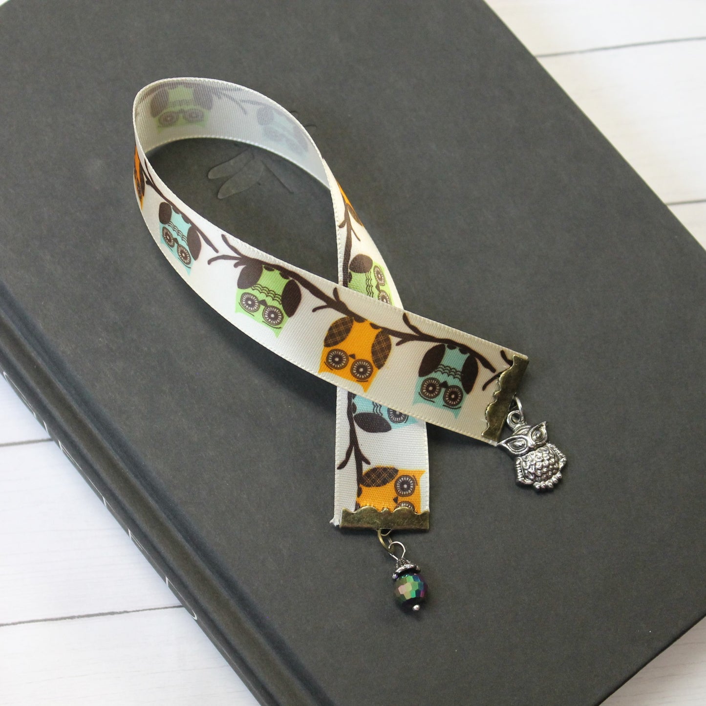 Handcrafted Charm Bookmark-OWLS