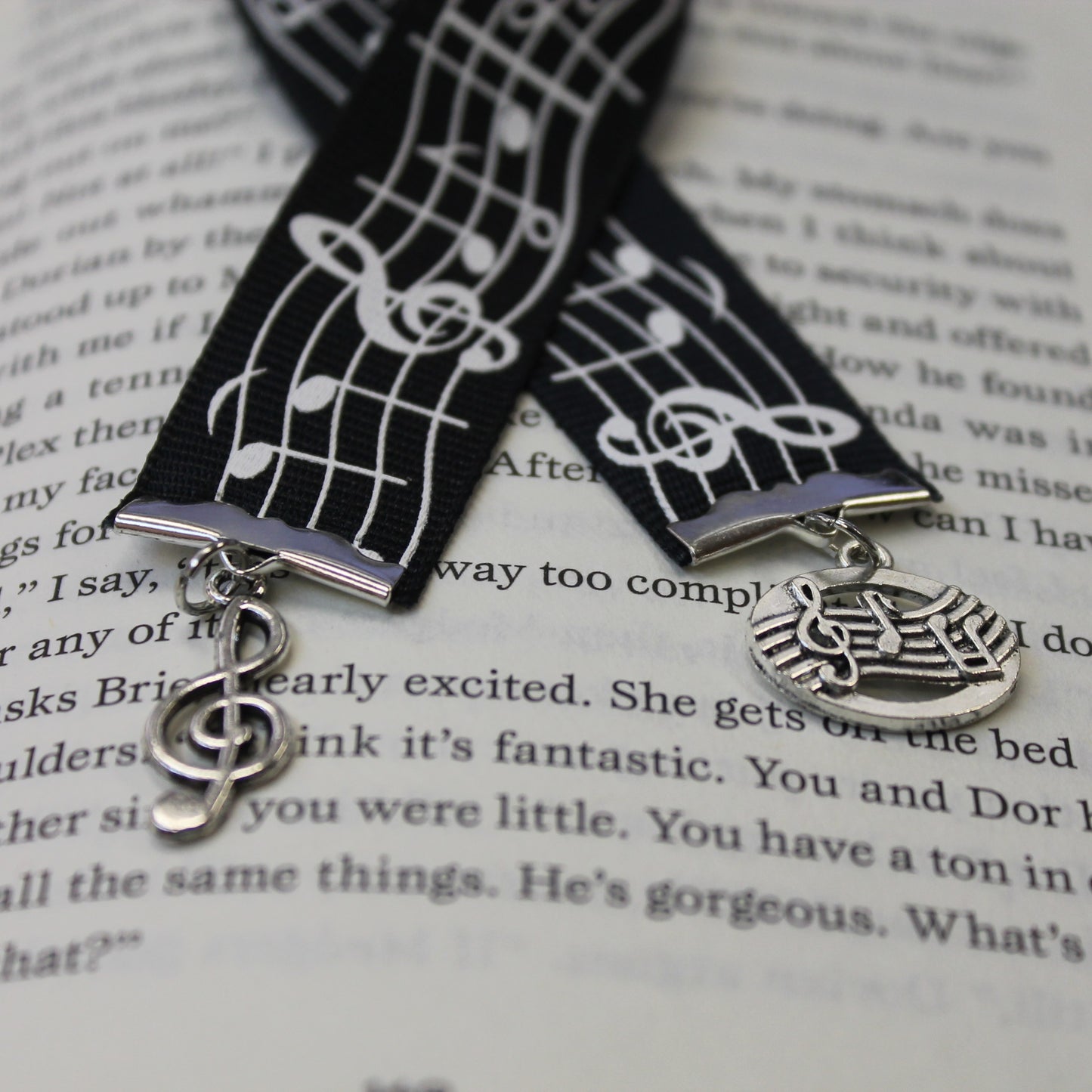 Handcrafted Charm Bookmark-MUSIC