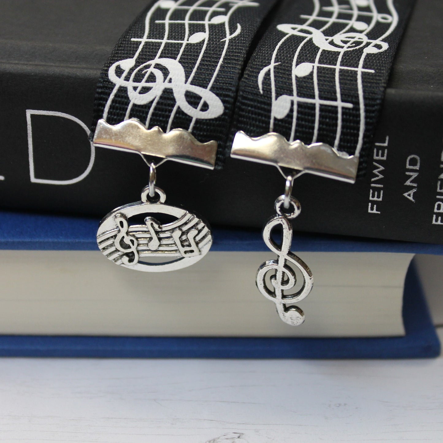 Handcrafted Charm Bookmark-MUSIC