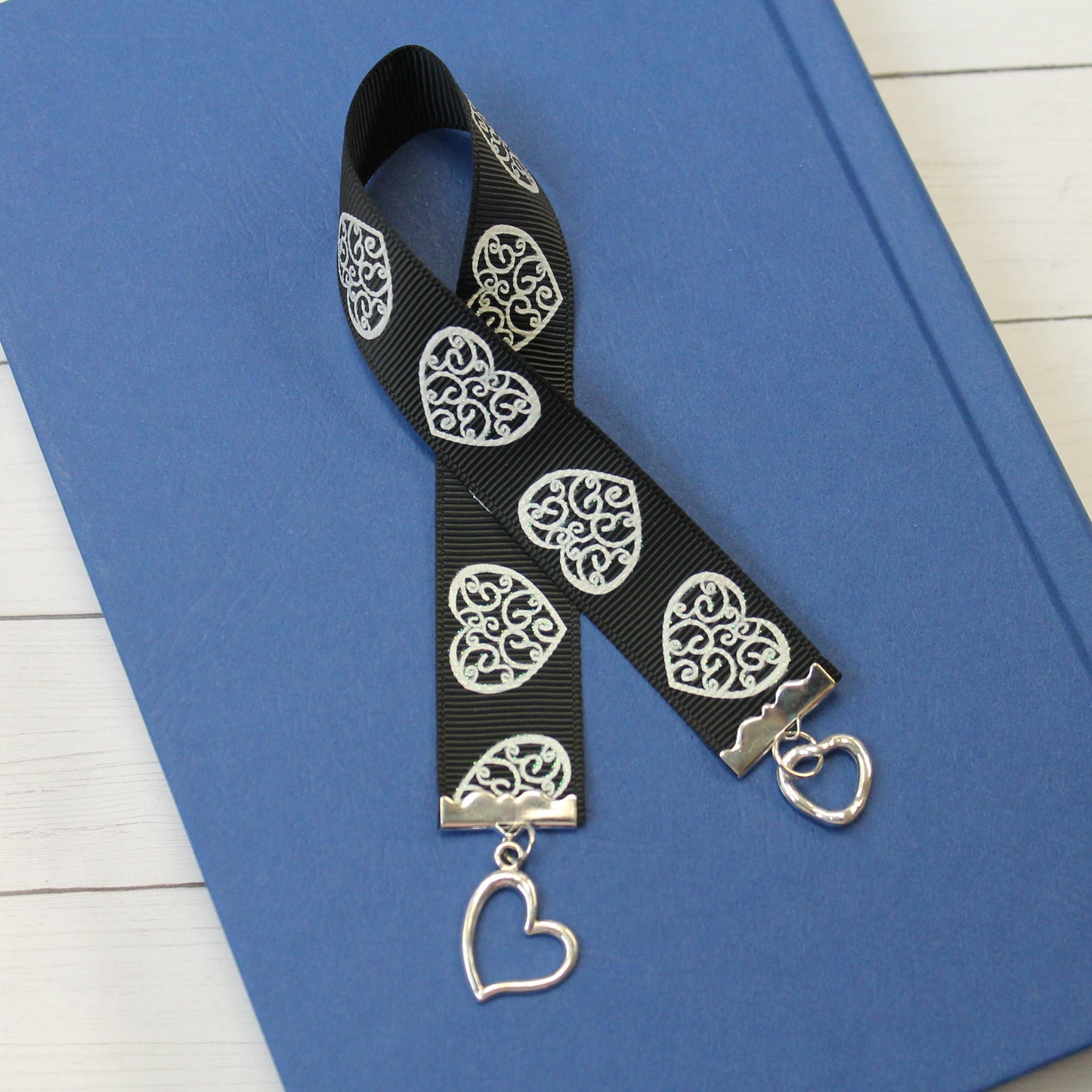 Handcrafted Charm Bookmark-HEARTS