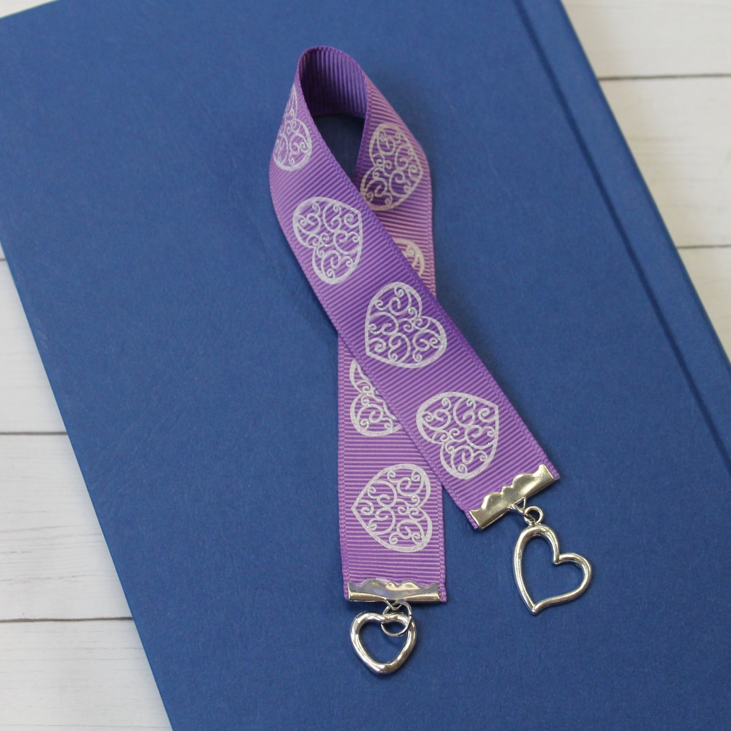 Handcrafted Charm Bookmark-HEARTS