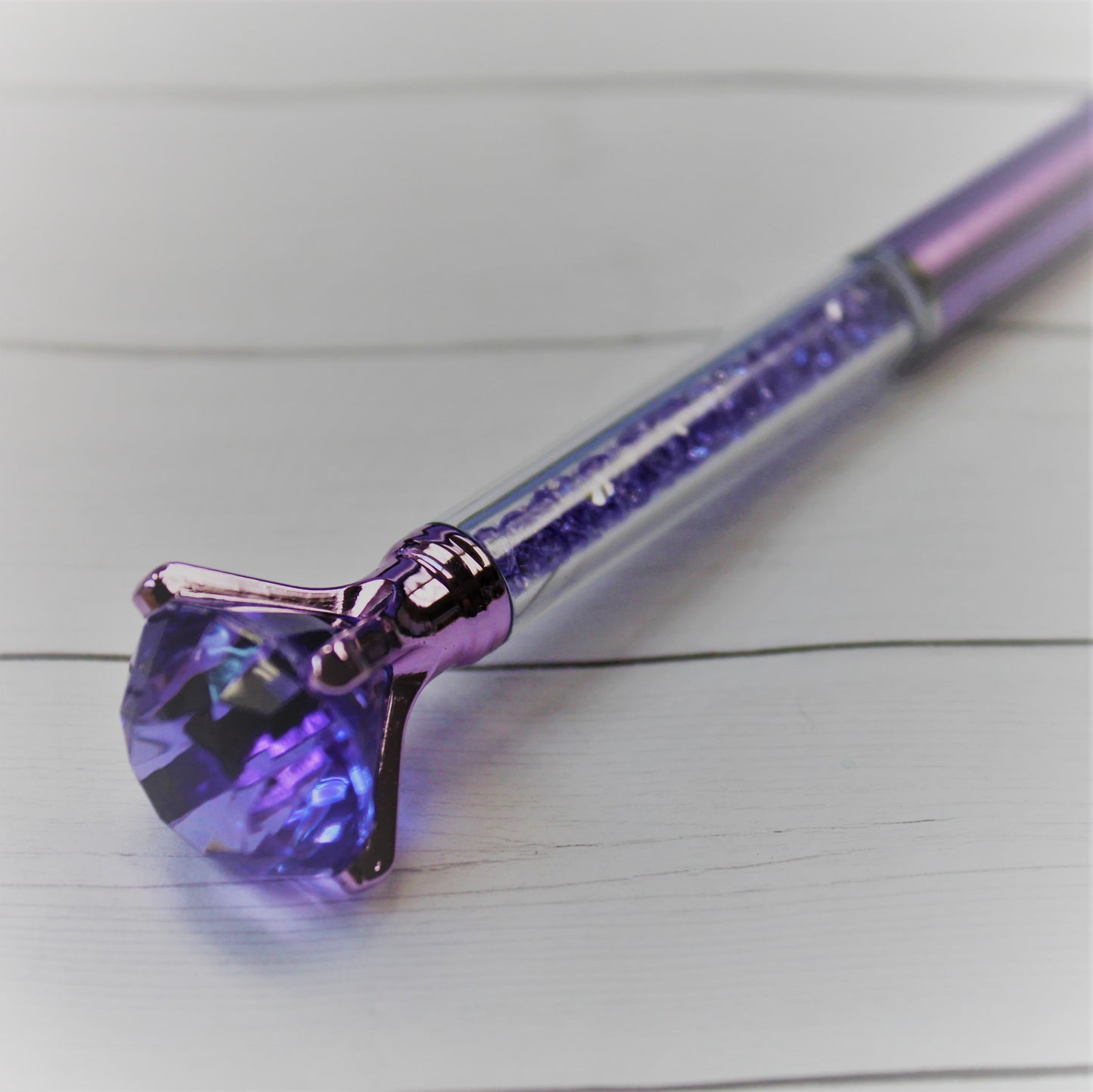 Crystal Gem Ink Pen with Glitter