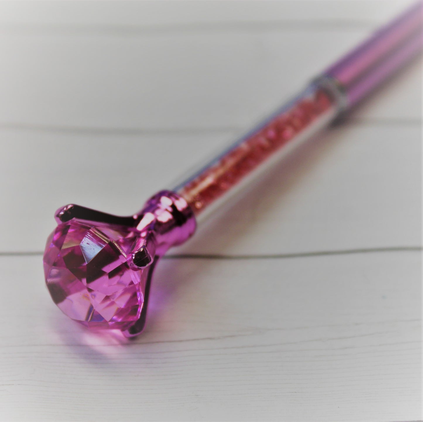 Crystal Gem Ink Pen with Glitter