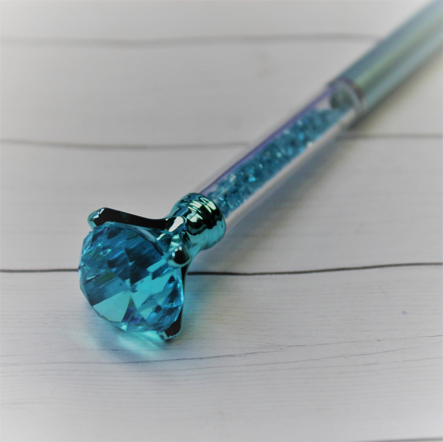 Crystal Gem Ink Pen with Glitter