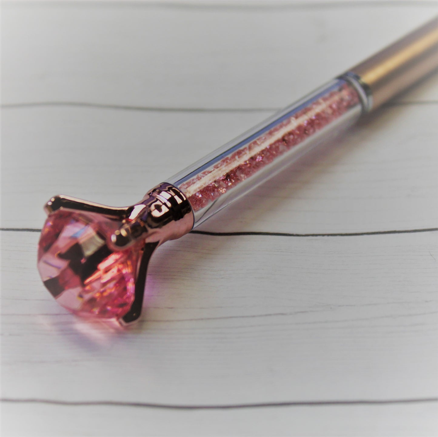 Crystal Gem Ink Pen with Glitter