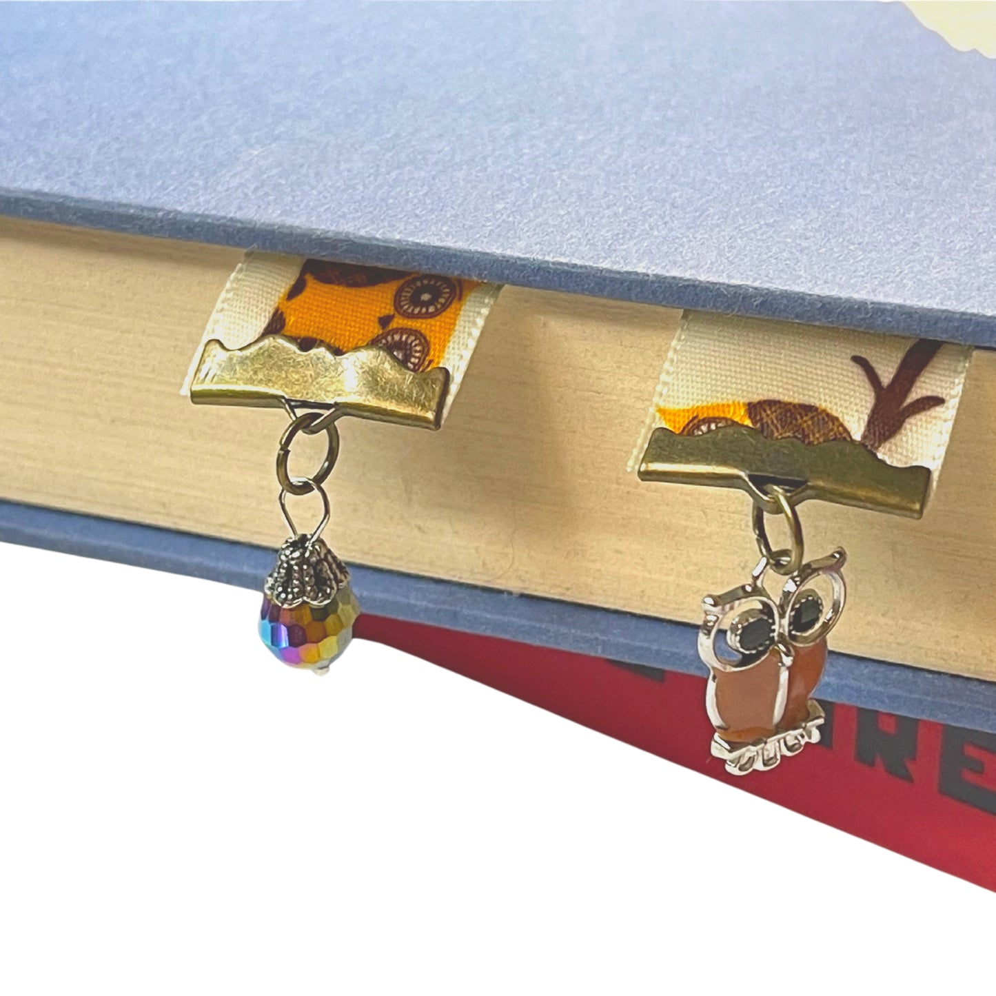 Handcrafted Charm Bookmark-OWLS