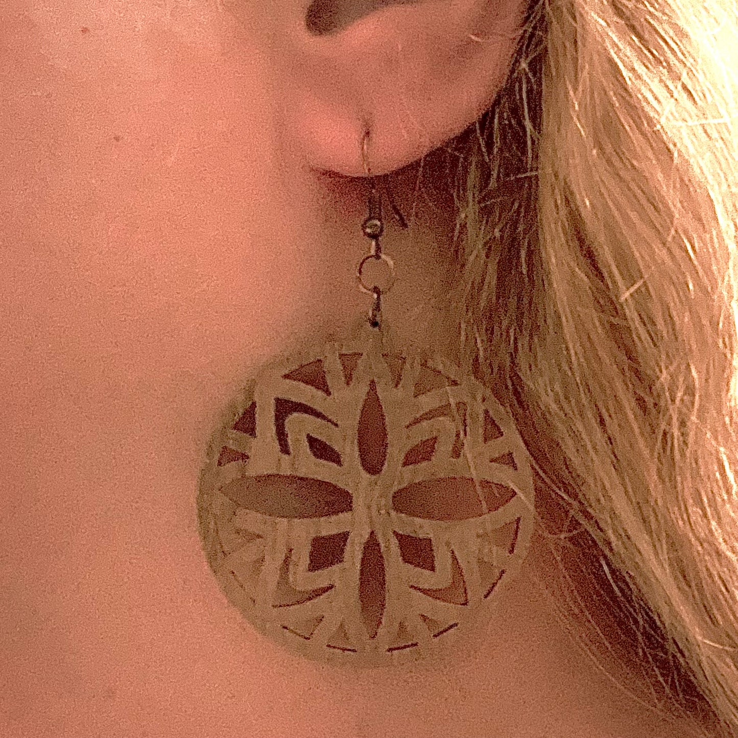 Custom Wood Earrings-CIRCLE