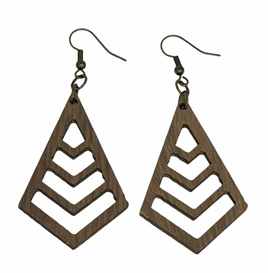 Custom Wood Earrings-TRIANGLE