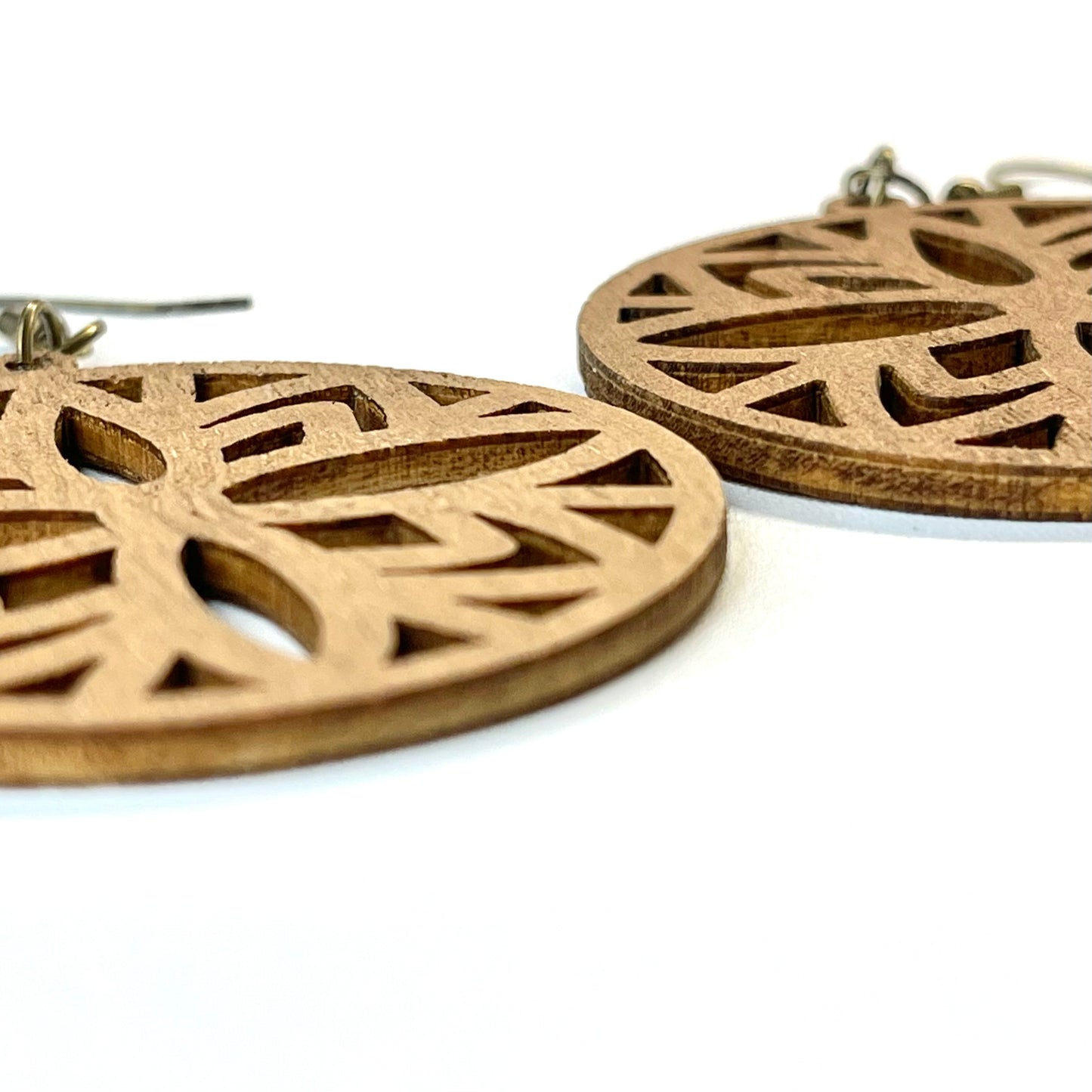 Custom Wood Earrings-CIRCLE